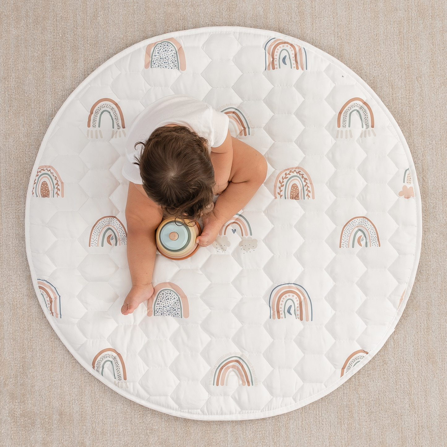 Play Mat with Non-Slip Bottom - Rainbow