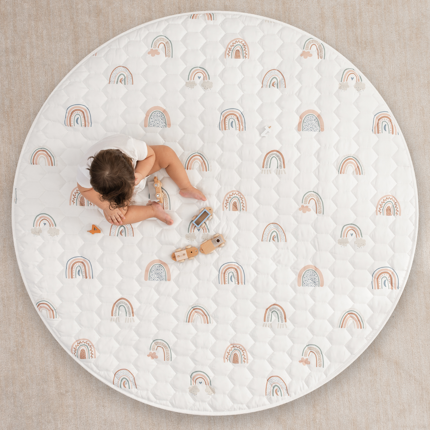 Play Mat with Non-Slip Bottom - Rainbow