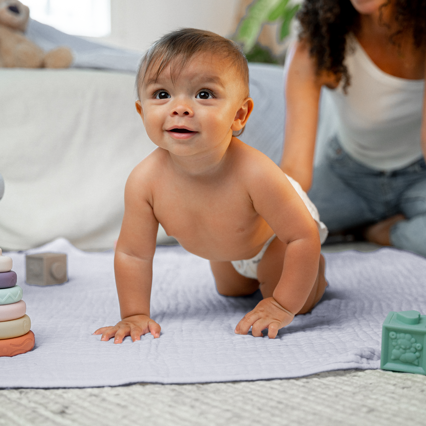 Baby Muslin Blanket by Comfy Cubs in Heather