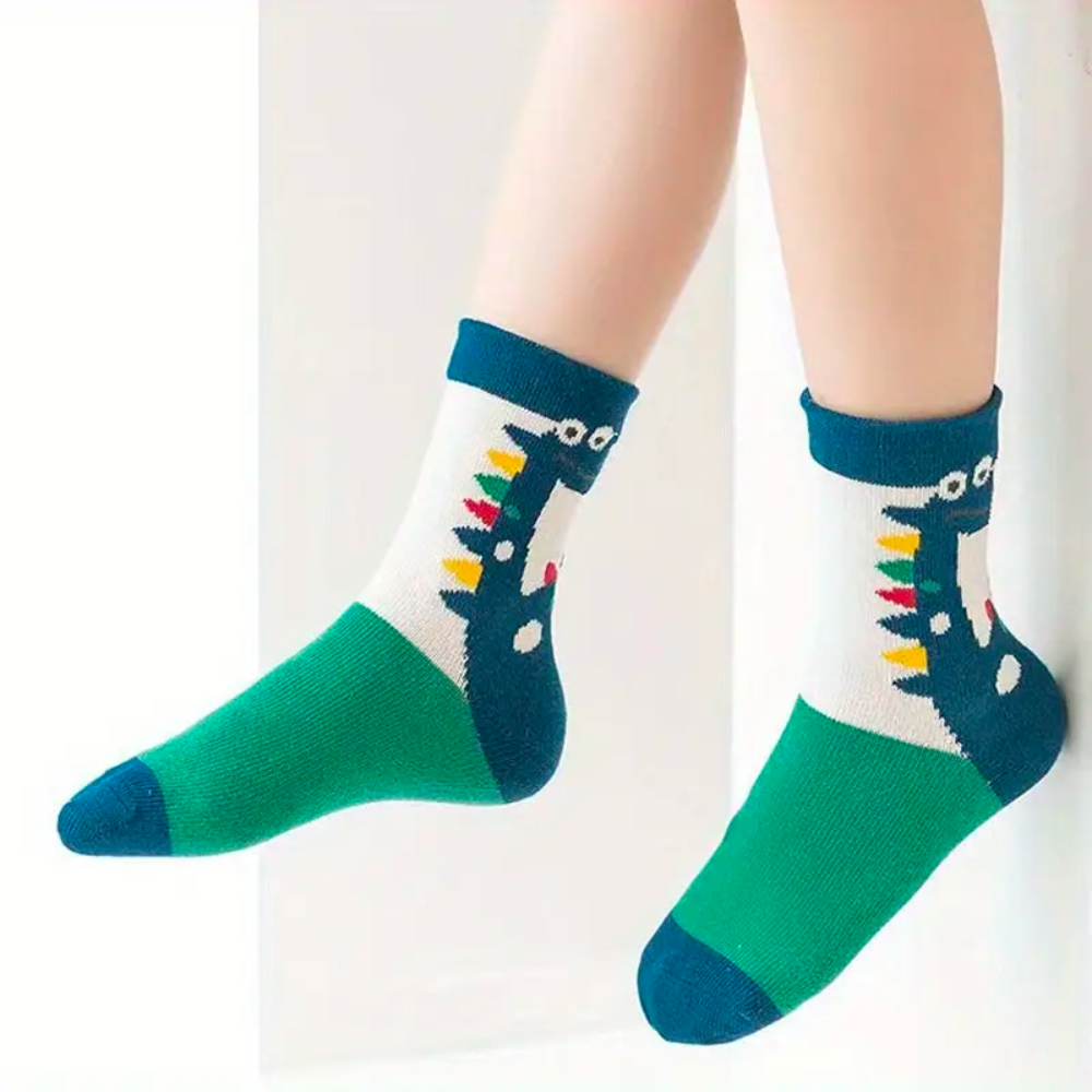 Dino Knit Socks (5 pairs bundle)