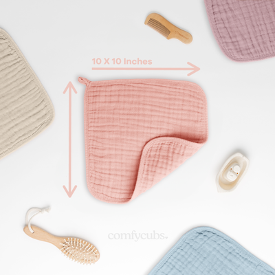 Muslin Washcloths by Comfy Cubs - Lace