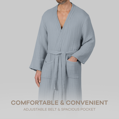 Muslin Bathrobe, Pacific Blue by Comfy Cubs