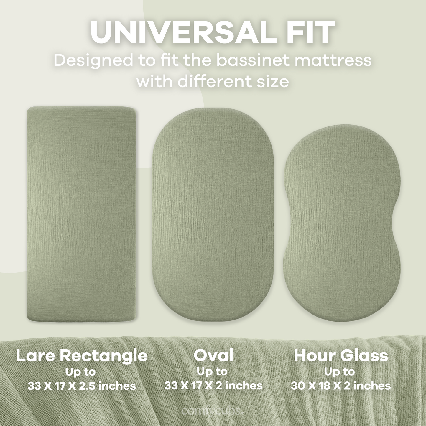 Muslin Fitted Bassinet Crib Sheet by Comfy Cubs