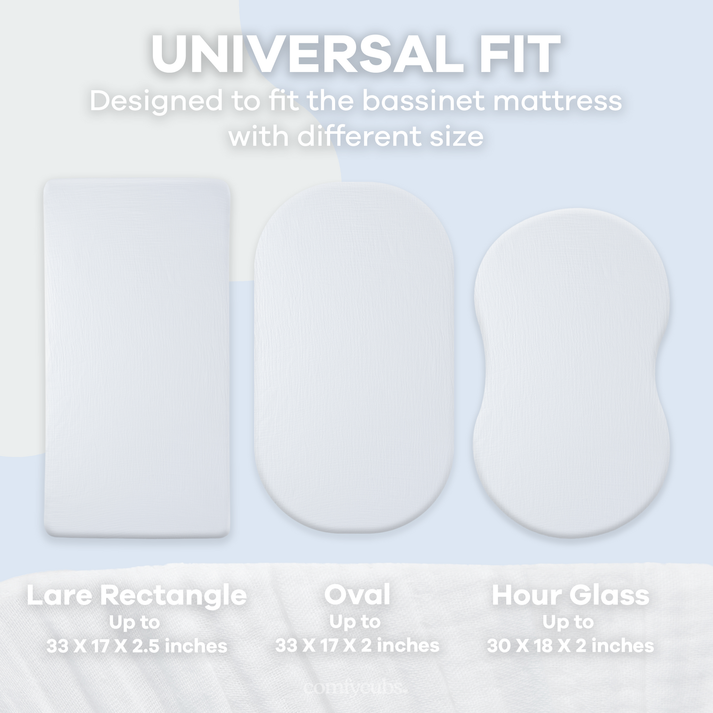 Muslin Fitted Bassinet Crib Sheet by Comfy Cubs