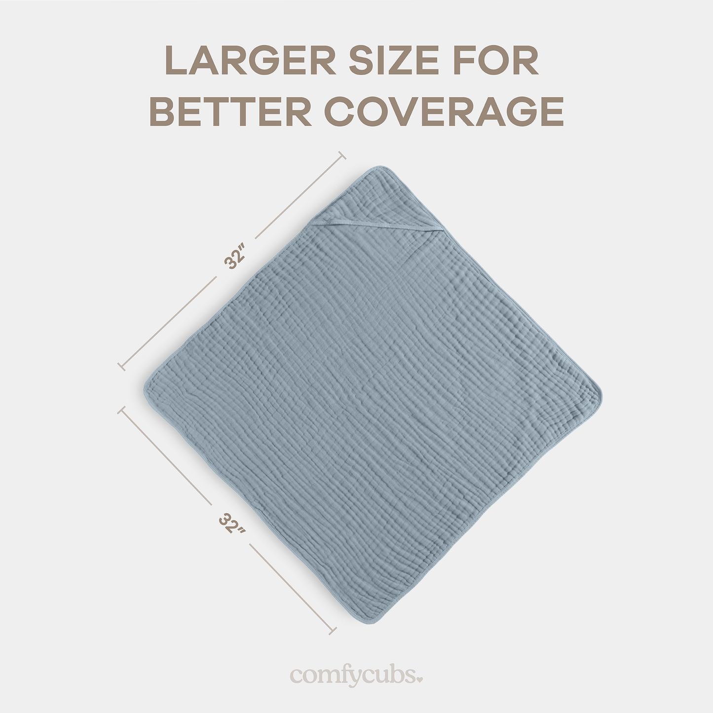 Baby Hooded Towels by Comfy Cubs - Pacific Blue