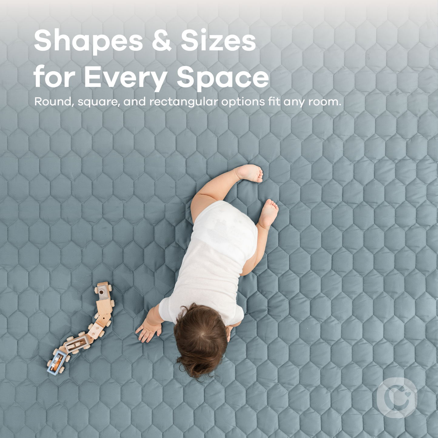 Play Mat with Non-Slip Bottom - Pacific Blue