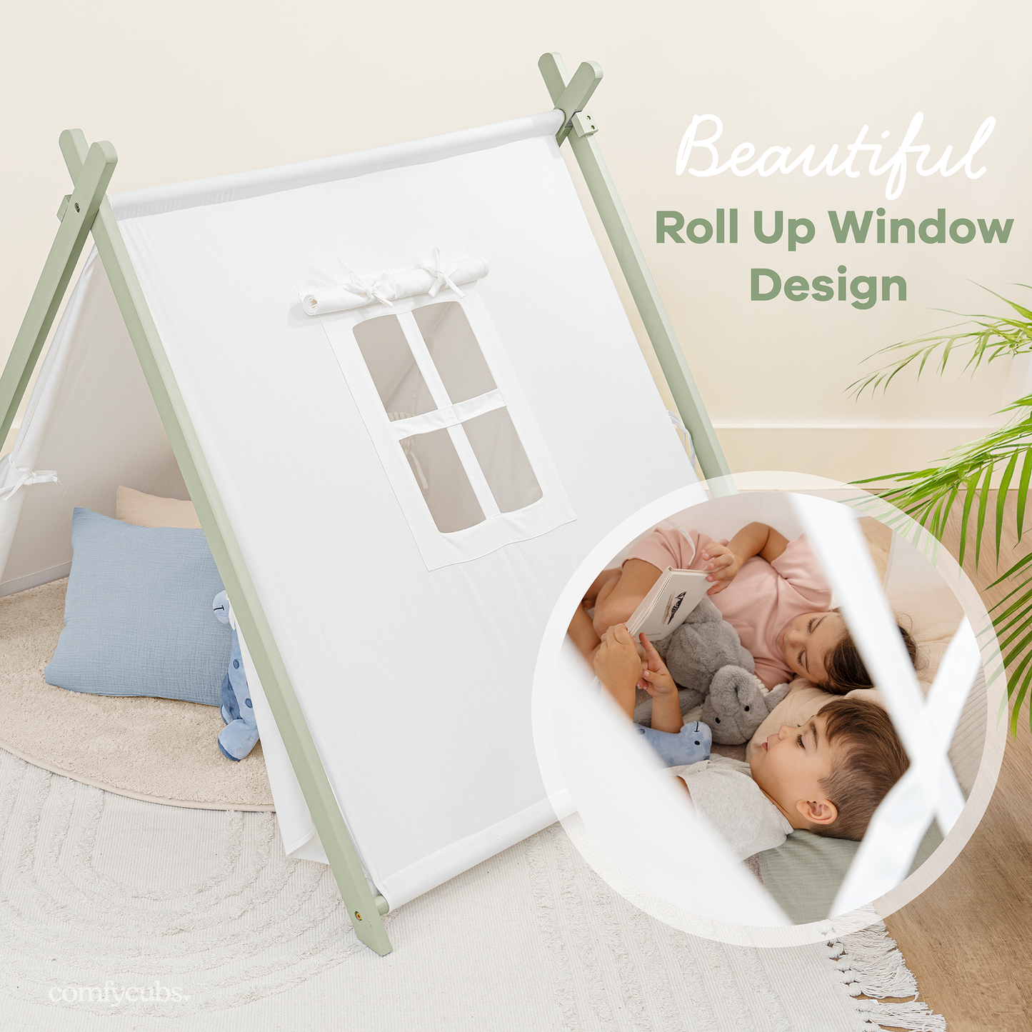 Kids Indoor Play Tent by Comfy Cubs - Sage