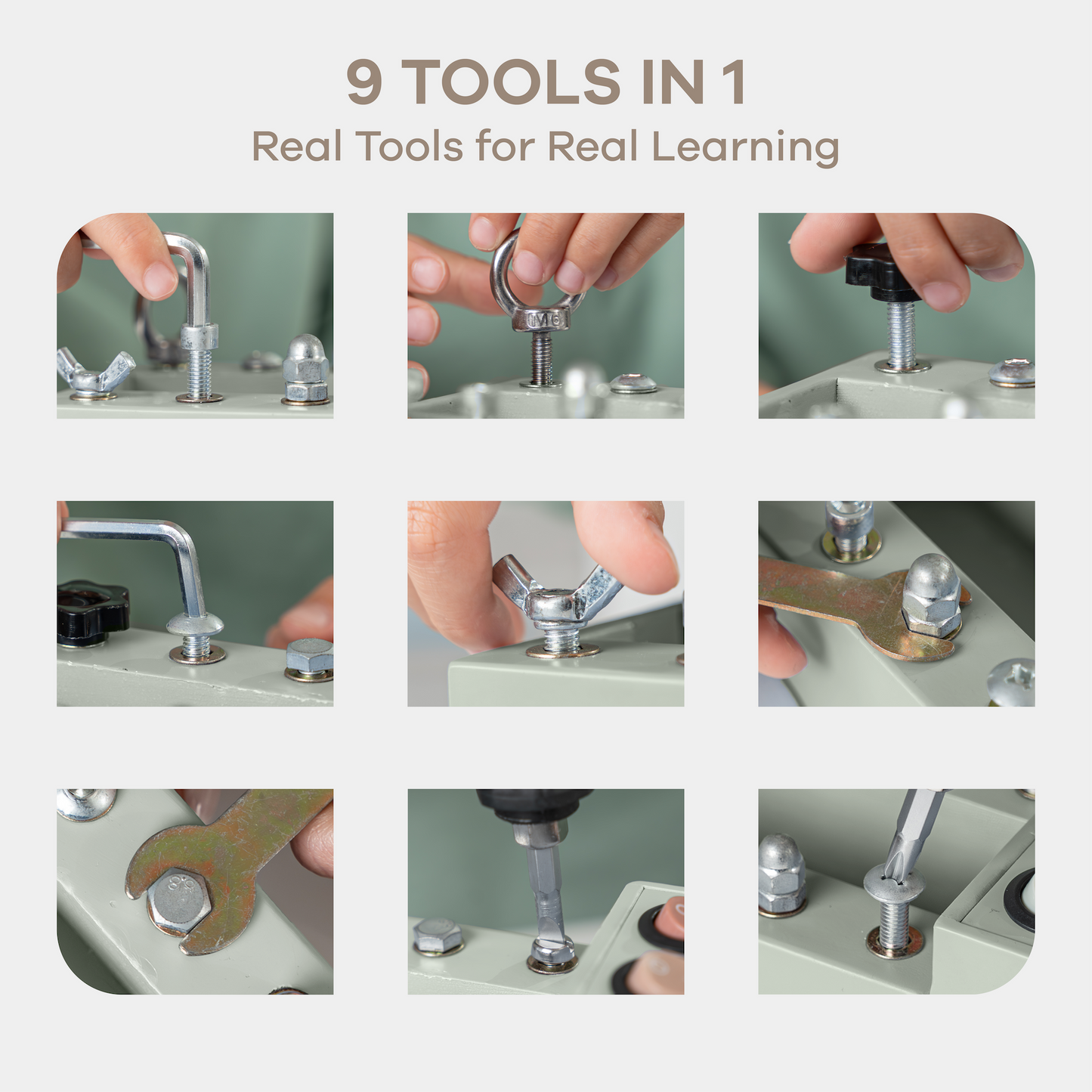 Busy Board Toy Truck Set for 3+ - Sage