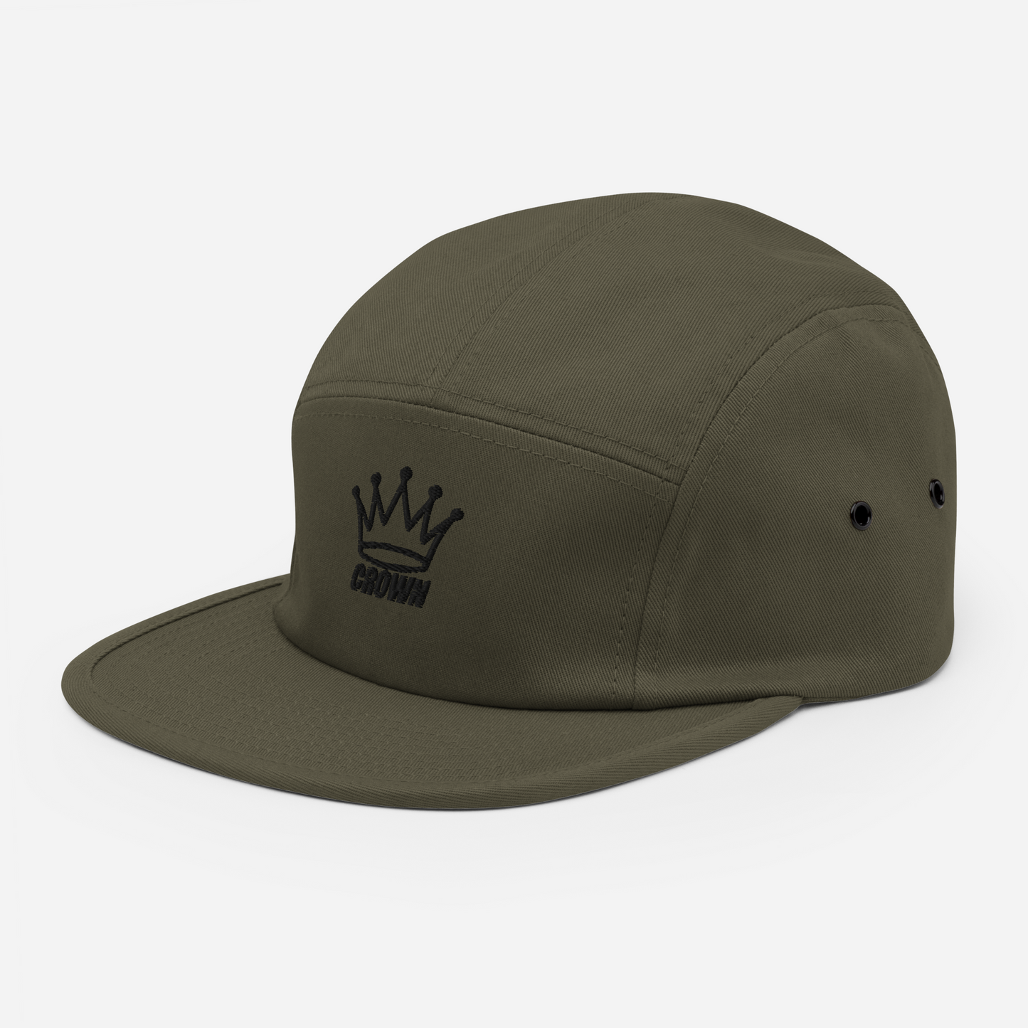 CROWN PICKLEBALL - 5-panel Flat Bill Hat (Olive)