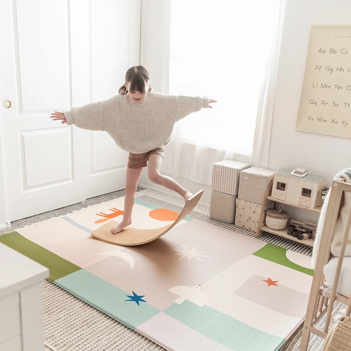 Tiny Land® Double-Sided Baby Playmat Forest Track Wonder - Kidtoycart