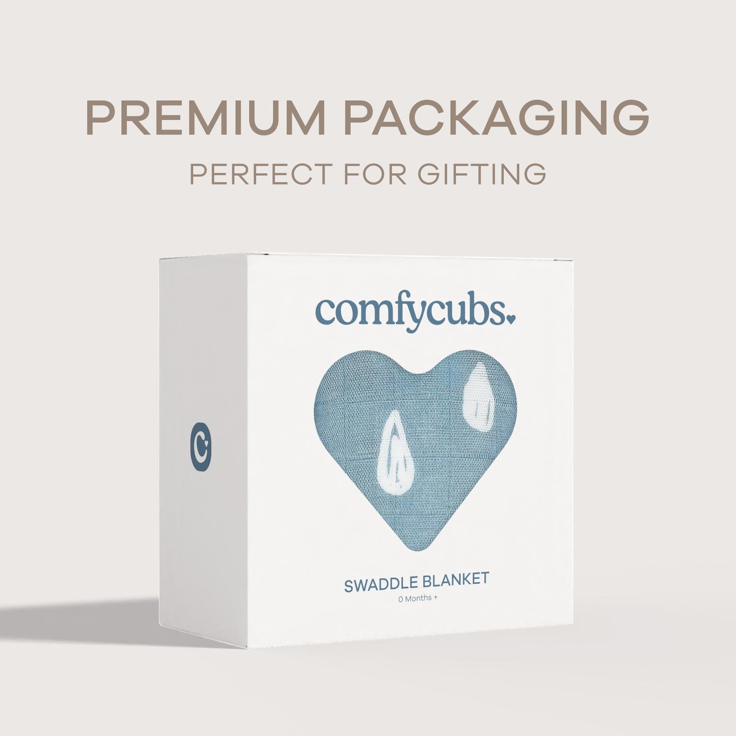 Muslin Swaddle Blanket, 1 Pack by Comfy Cubs - Blue Raindrops