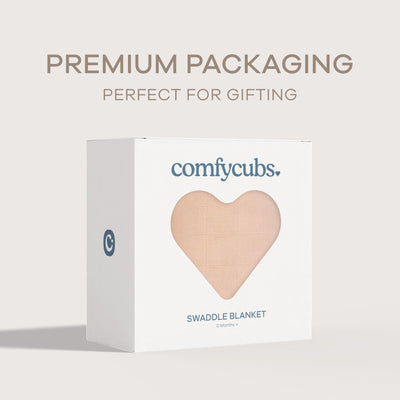 Muslin Swaddle Blanket, 1 Pack by Comfy Cubs - Blush