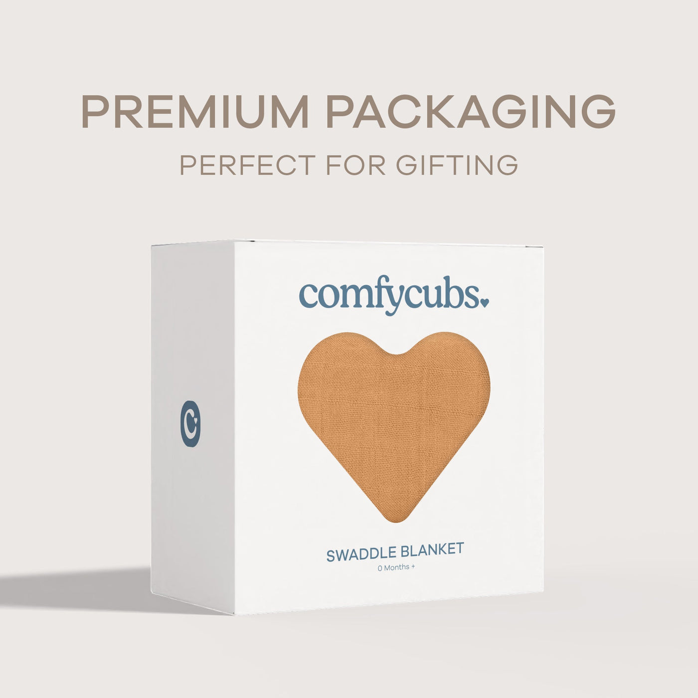 Muslin Swaddle Blanket, 1 Pack by Comfy Cubs - Caramel