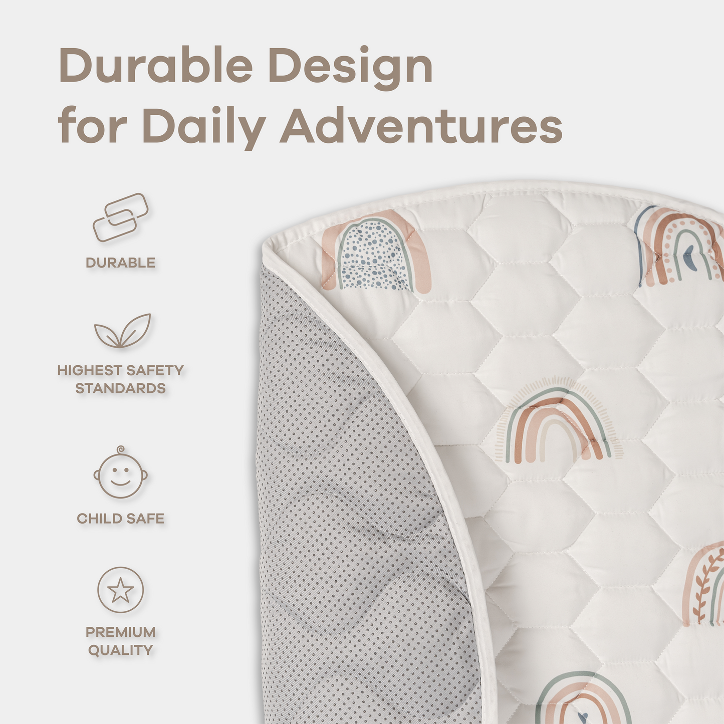 Play Mat with Non-Slip Bottom - Rainbow