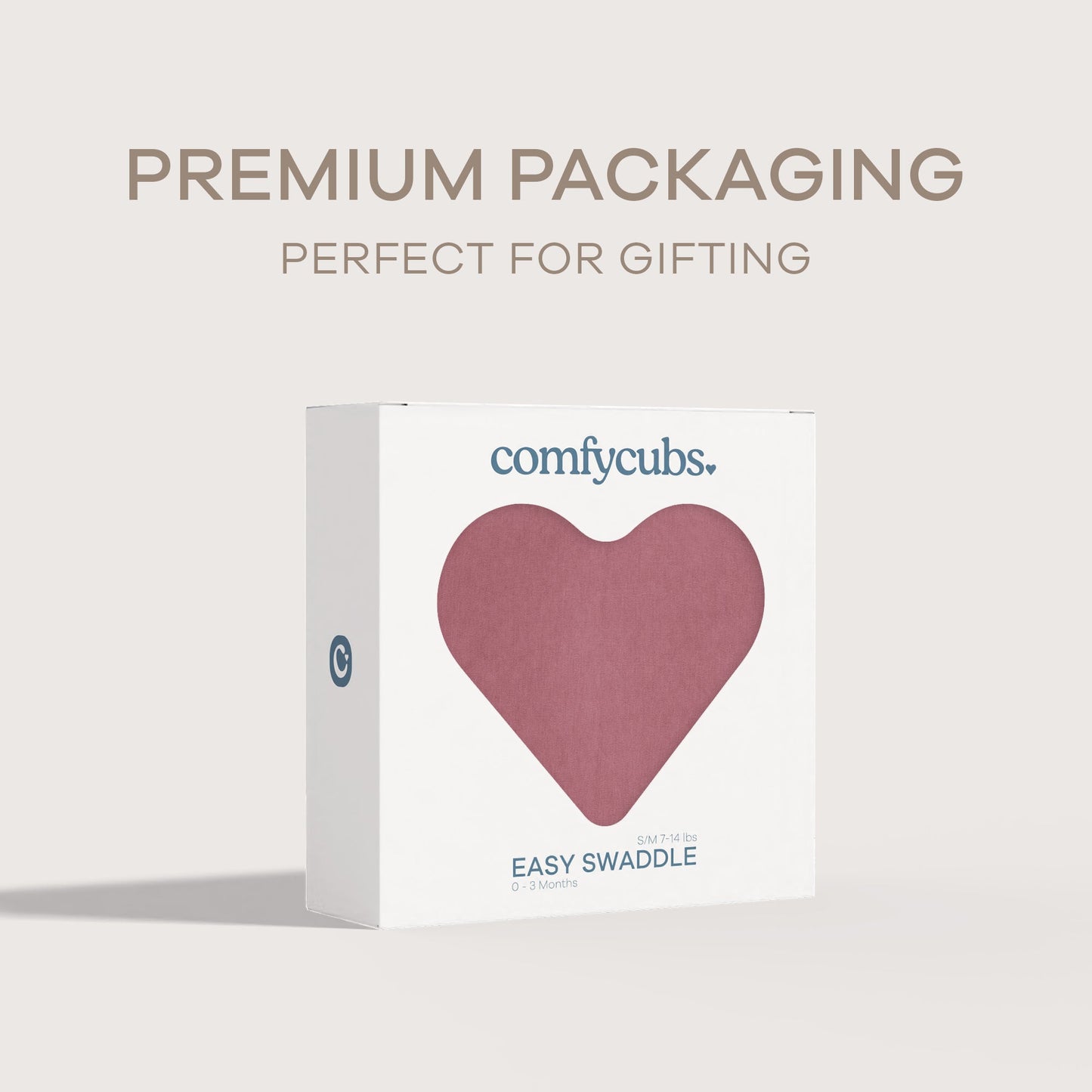 Easy Swaddle Blankets by Comfy Cubs - Mauve, Pack of 1