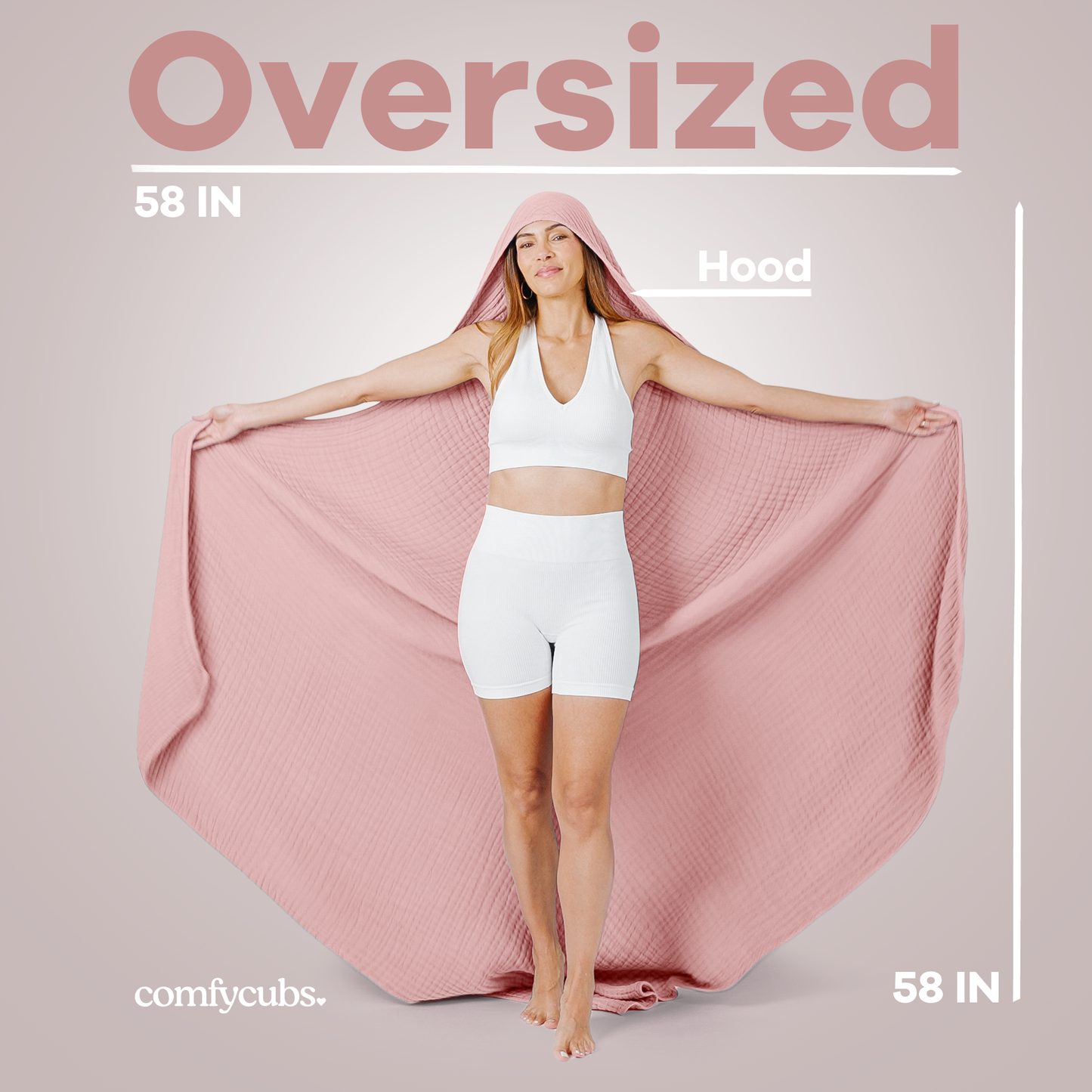 Adult Muslin Hooded Towel by Comfy Cubs