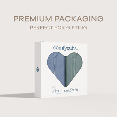 Easy Zipper Swaddle Blankets by Comfy Cubs - Nomadic Blue, Azul