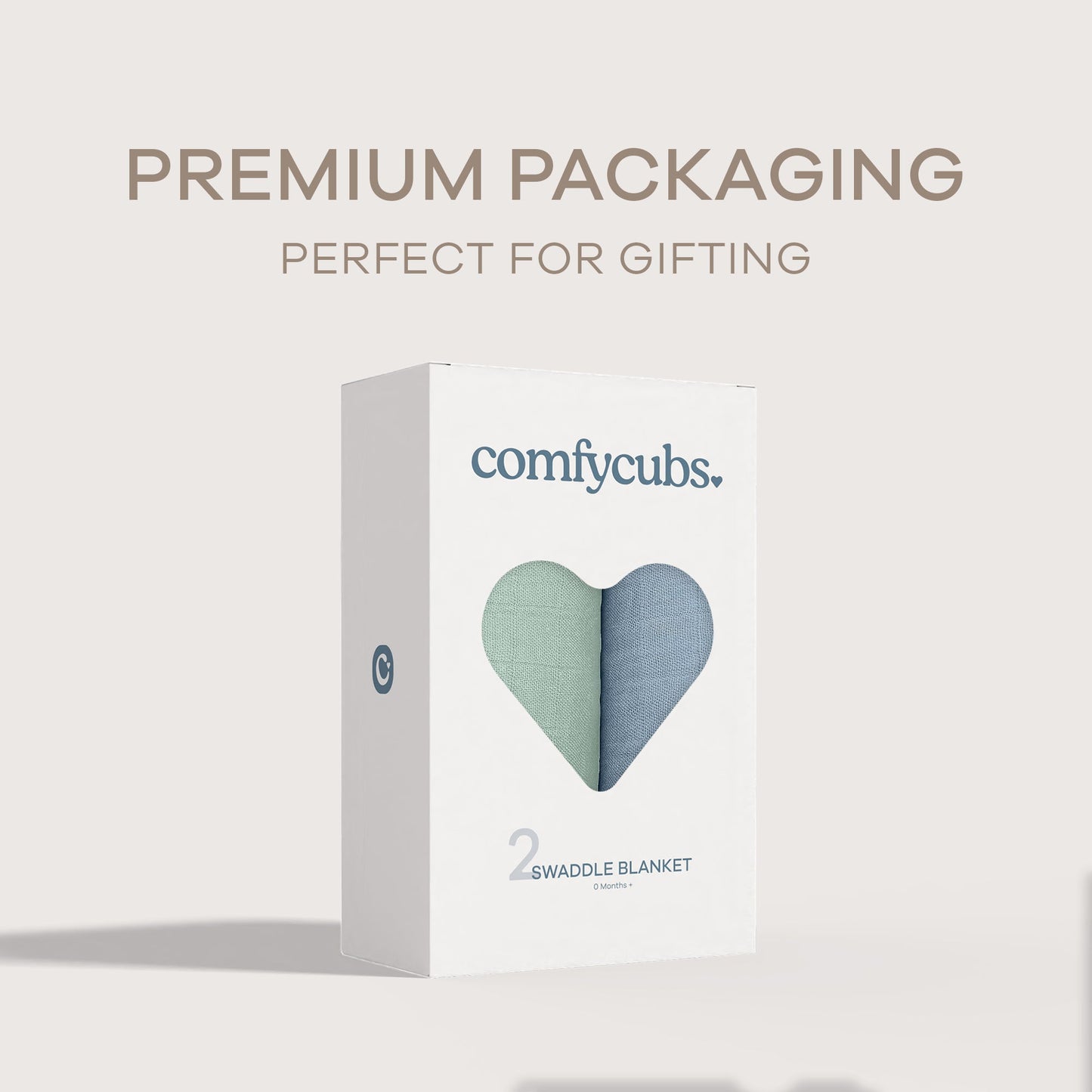 Muslin Swaddle Blanket, 2 Pack by Comfy Cubs - Pacific Blue & Fern