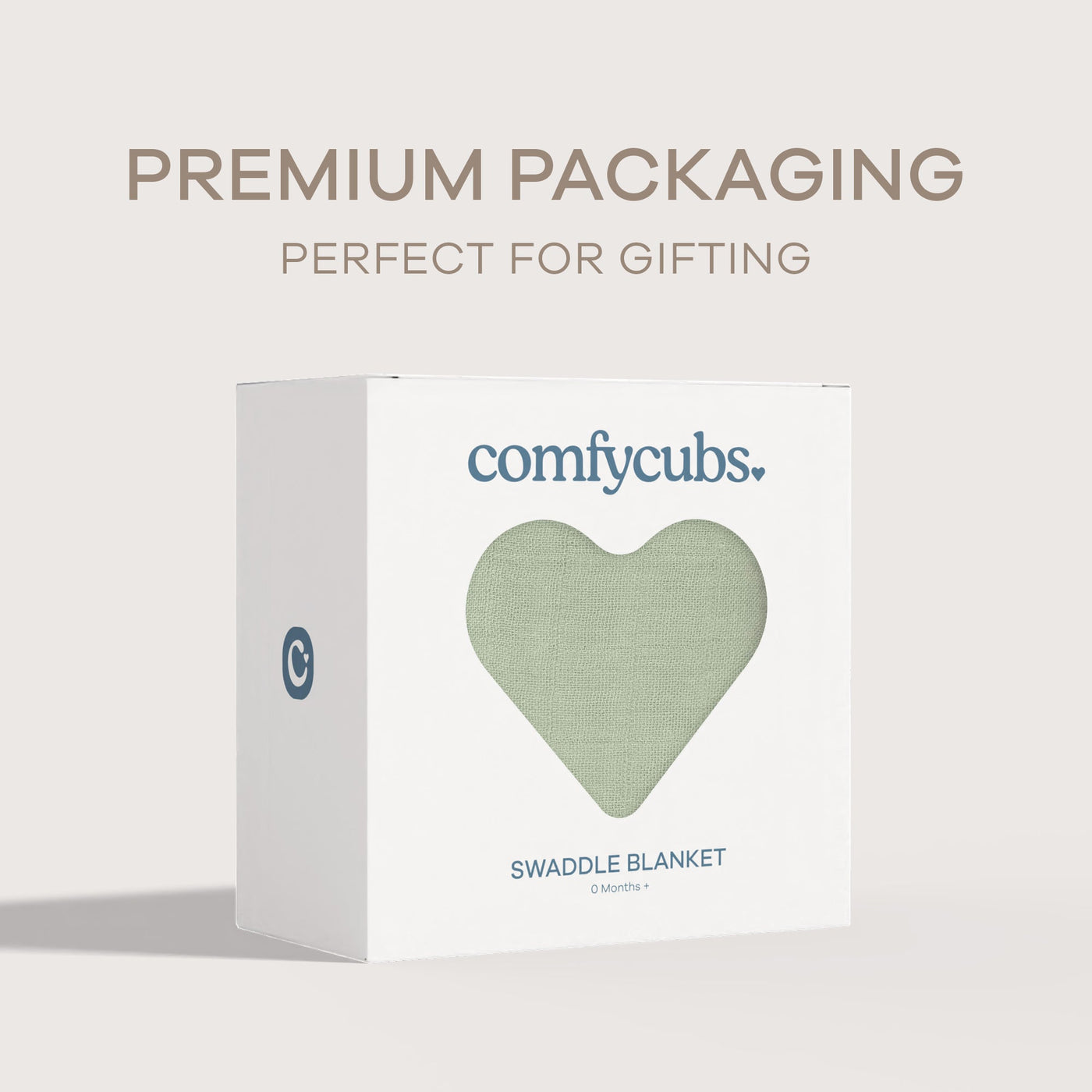 Muslin Swaddle Blanket, 1 Pack by Comfy Cubs - Sage
