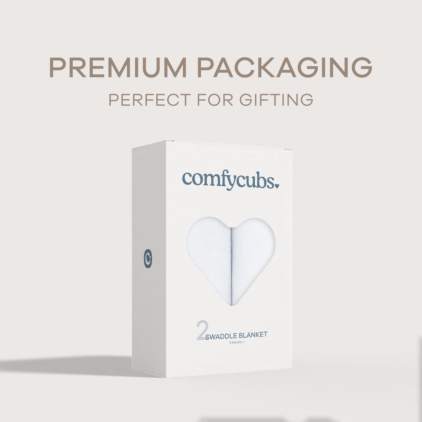 Muslin Swaddle Blanket, 2 Pack by Comfy Cubs - White