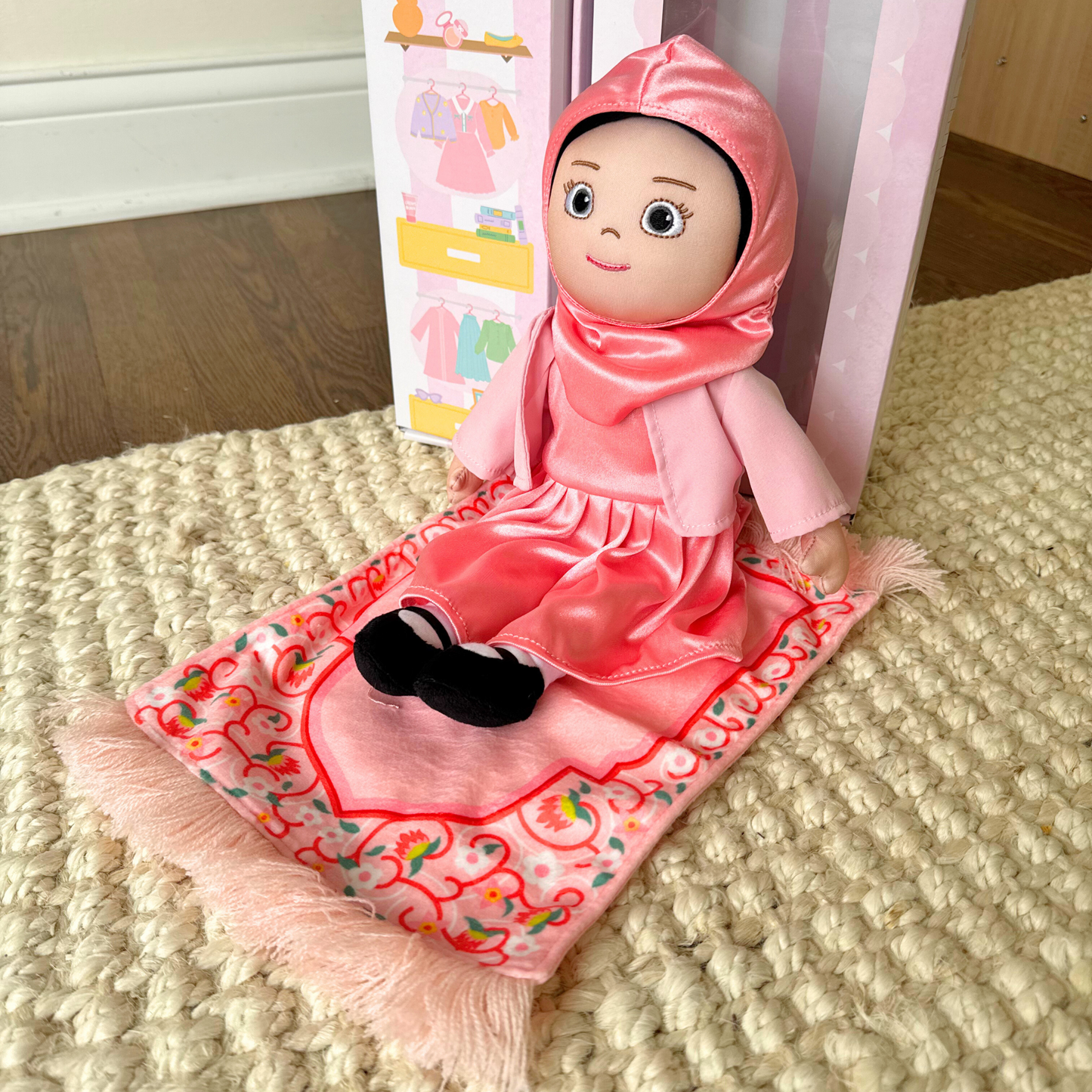 The Lala Doll + 4 Outfits + Prayer Rug (Pre-Order for Late April/Early May 2025) | My First Hijabi, Muslim Doll