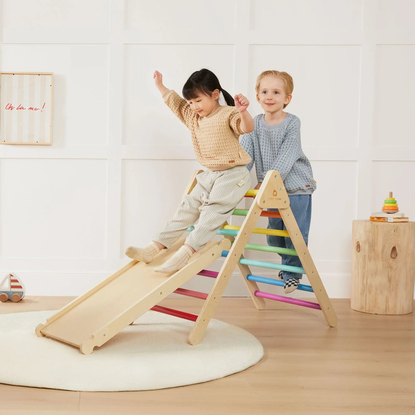 Tiny Land® 7-in-1 Rainbow Climbing Set - Kidtoycart