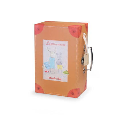 Suitcase - Rabbit & Mouse Wardrobe - Stuffed Toy - Moulin Roty