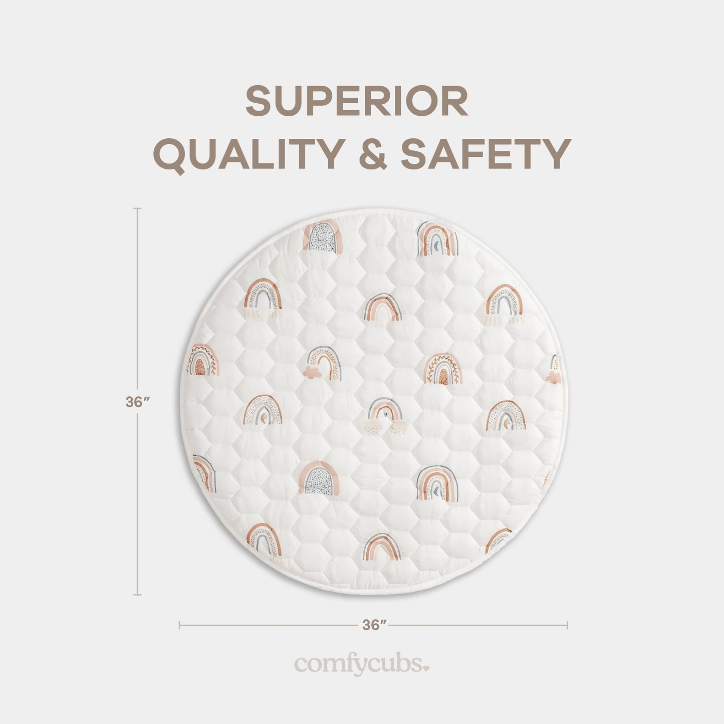 Play Mat with Non-Slip Bottom - Rainbow