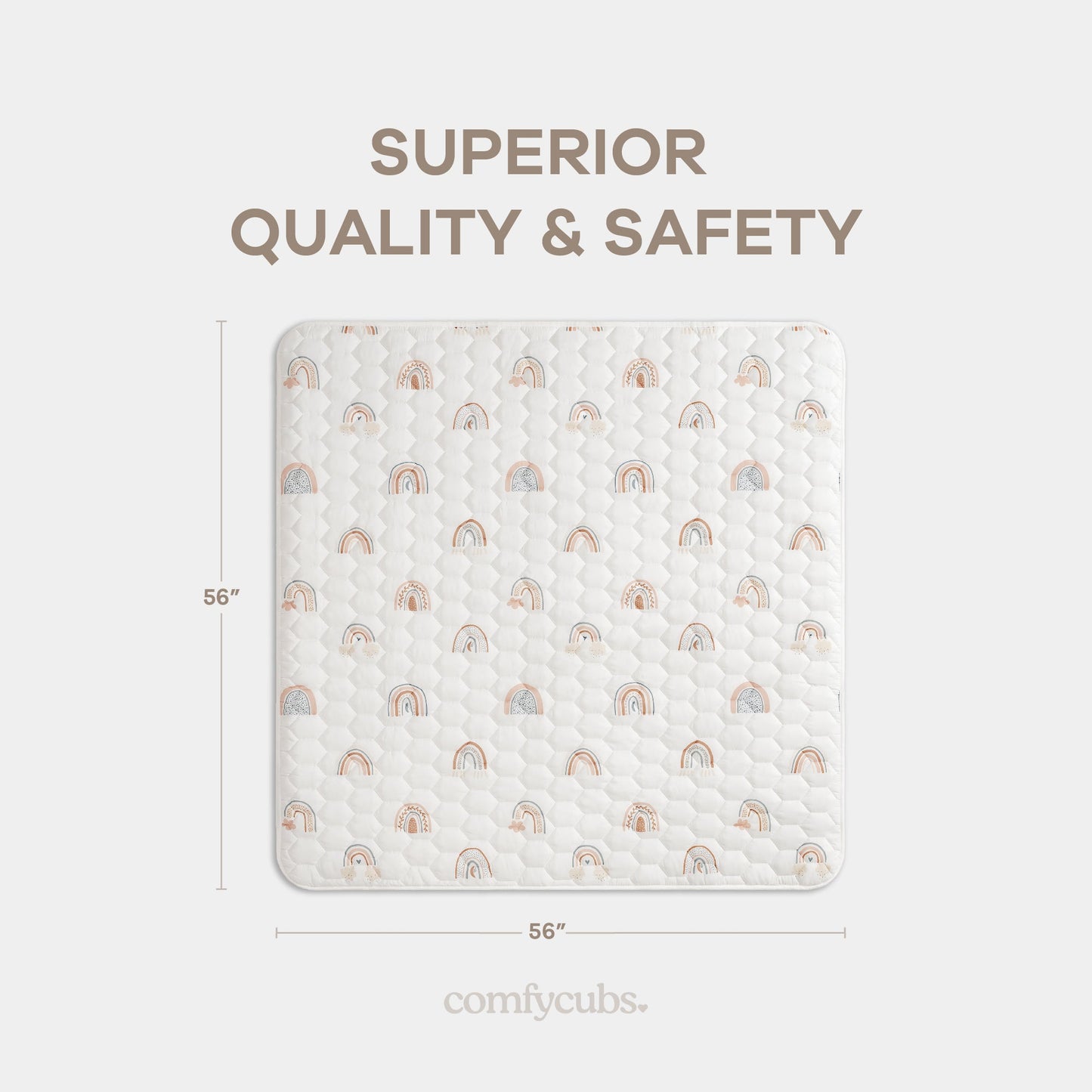 Play Mat with Non-Slip Bottom - Rainbow