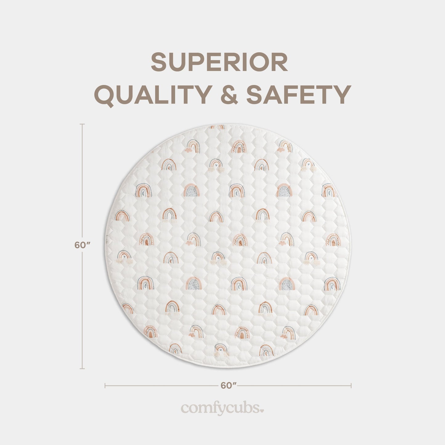 Play Mat with Non-Slip Bottom - Rainbow