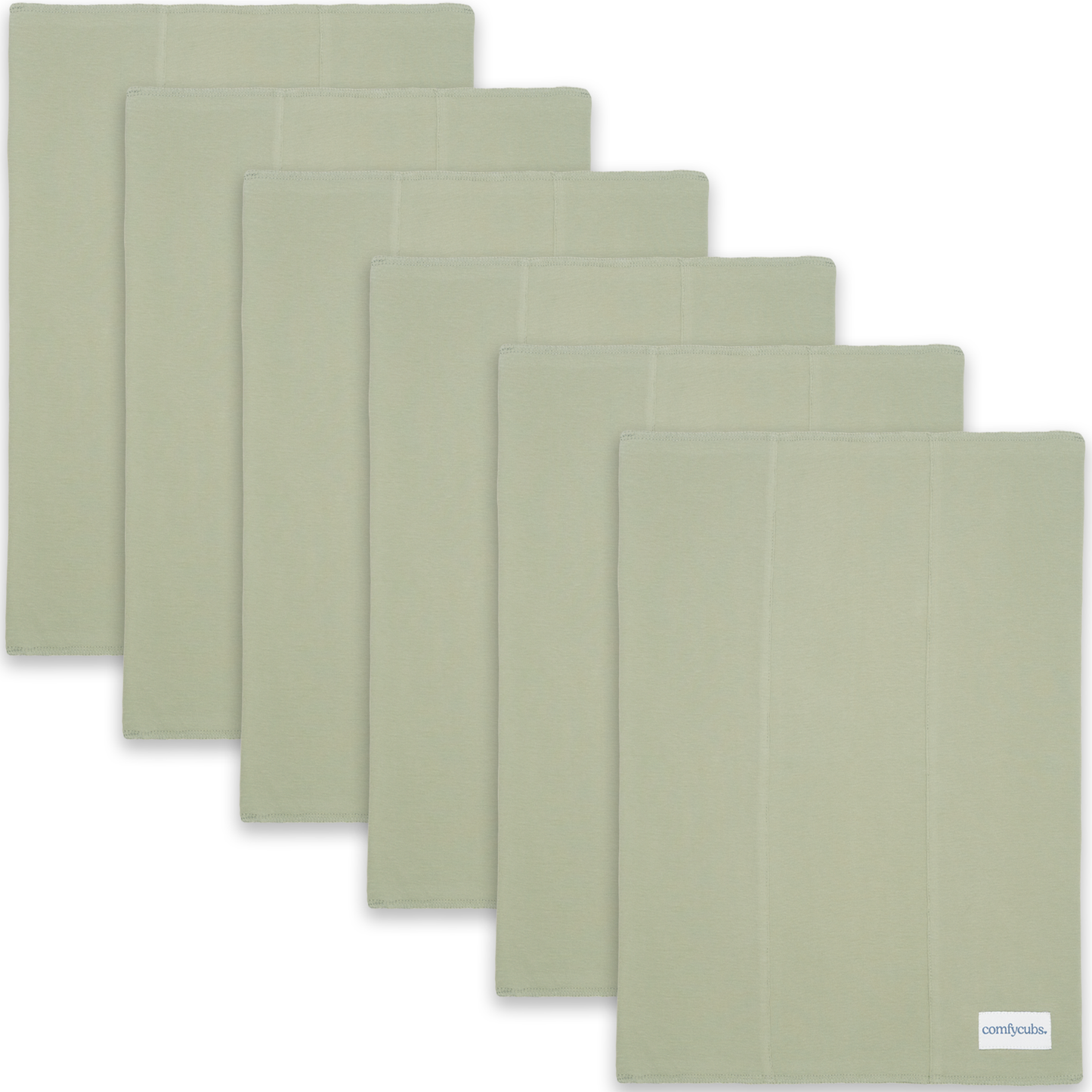 Cotton Burp Cloths by Comfy Cubs - Sage