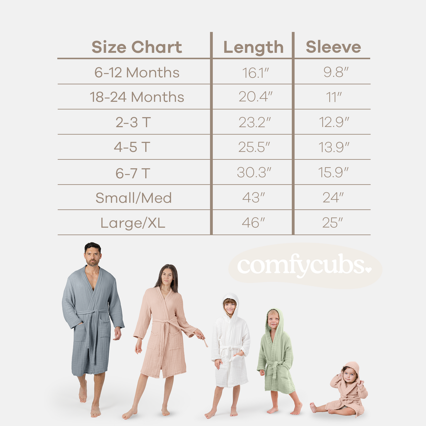 Muslin Bath Robe for Kids, Pacific Blue by Comfy Cubs