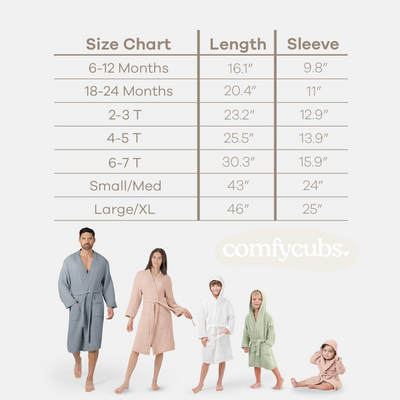 Muslin Bath Robe for Kids, Pacific Blue by Comfy Cubs