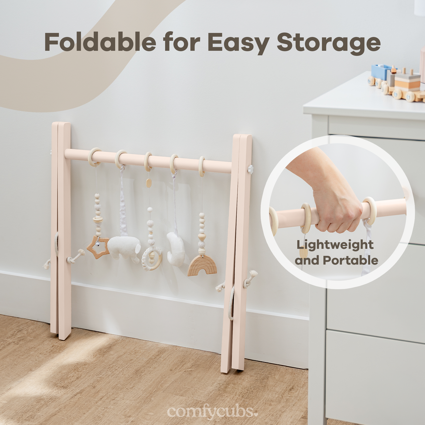 Baby Play Gym by Comfy Cubs in Blush