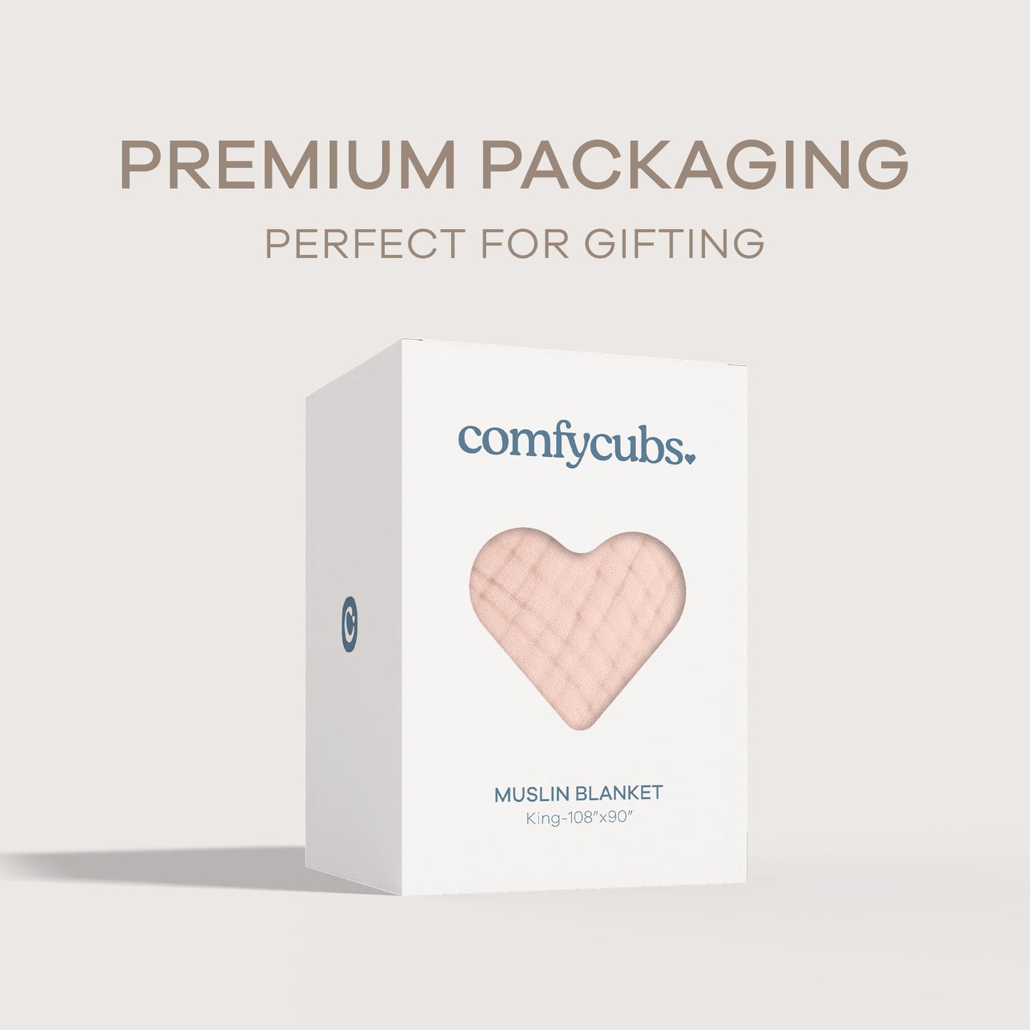 Adult Muslin Blanket by Comfy Cubs in Blush