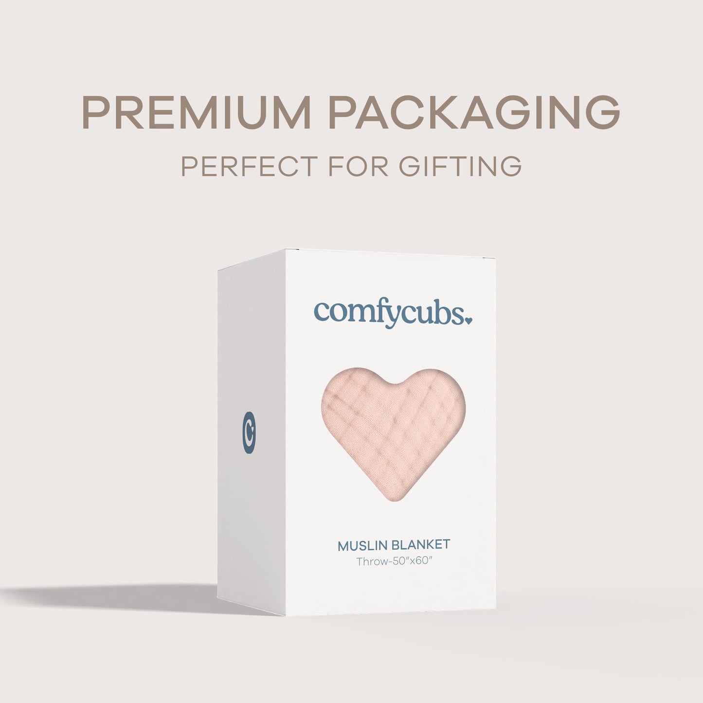 Adult Muslin Blanket by Comfy Cubs in Blush