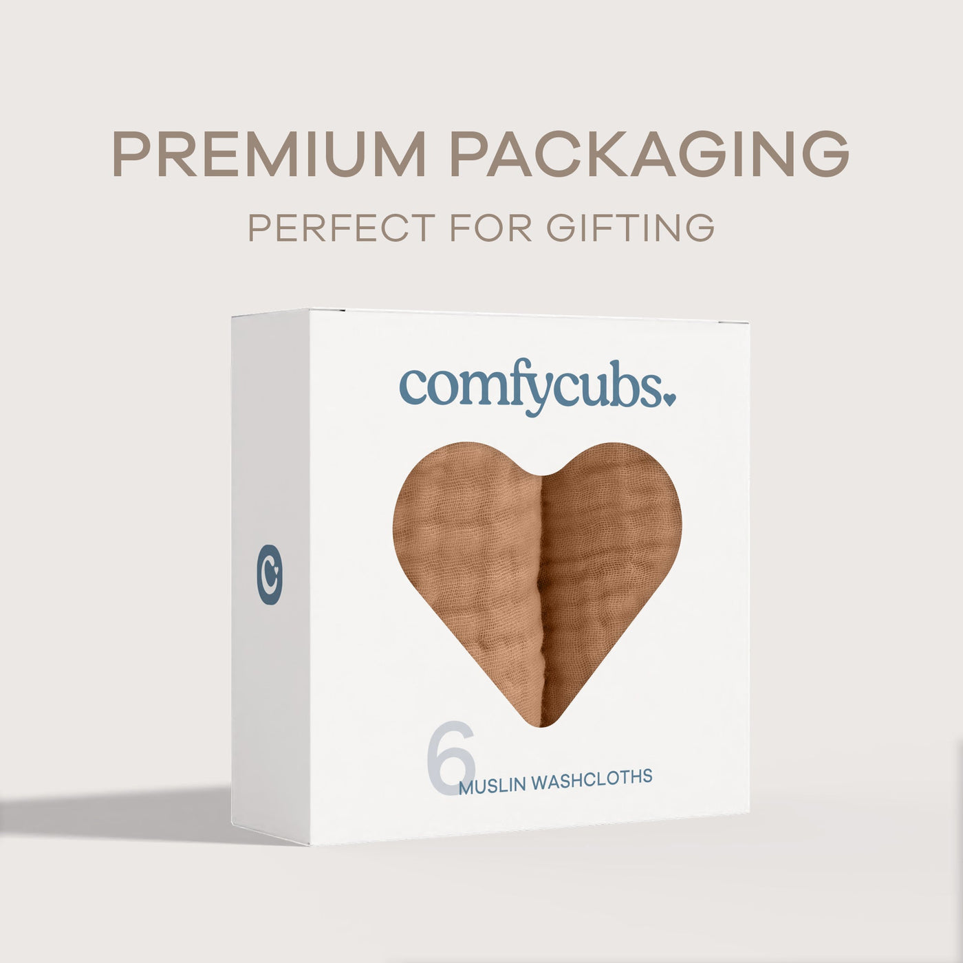 Muslin Washcloths by Comfy Cubs - Caramel