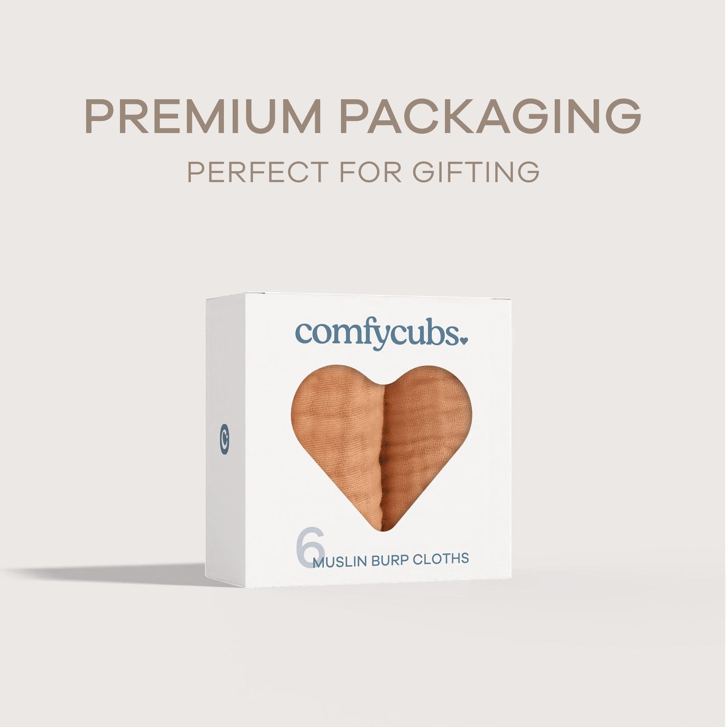 Muslin Burp Cloths by Comfy Cubs - Caramel