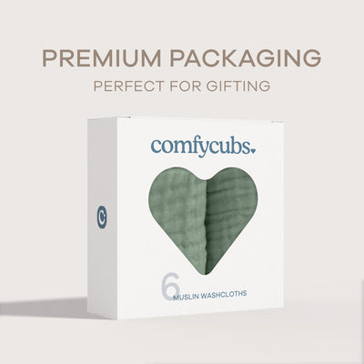 Muslin Washcloths by Comfy Cubs - Fern