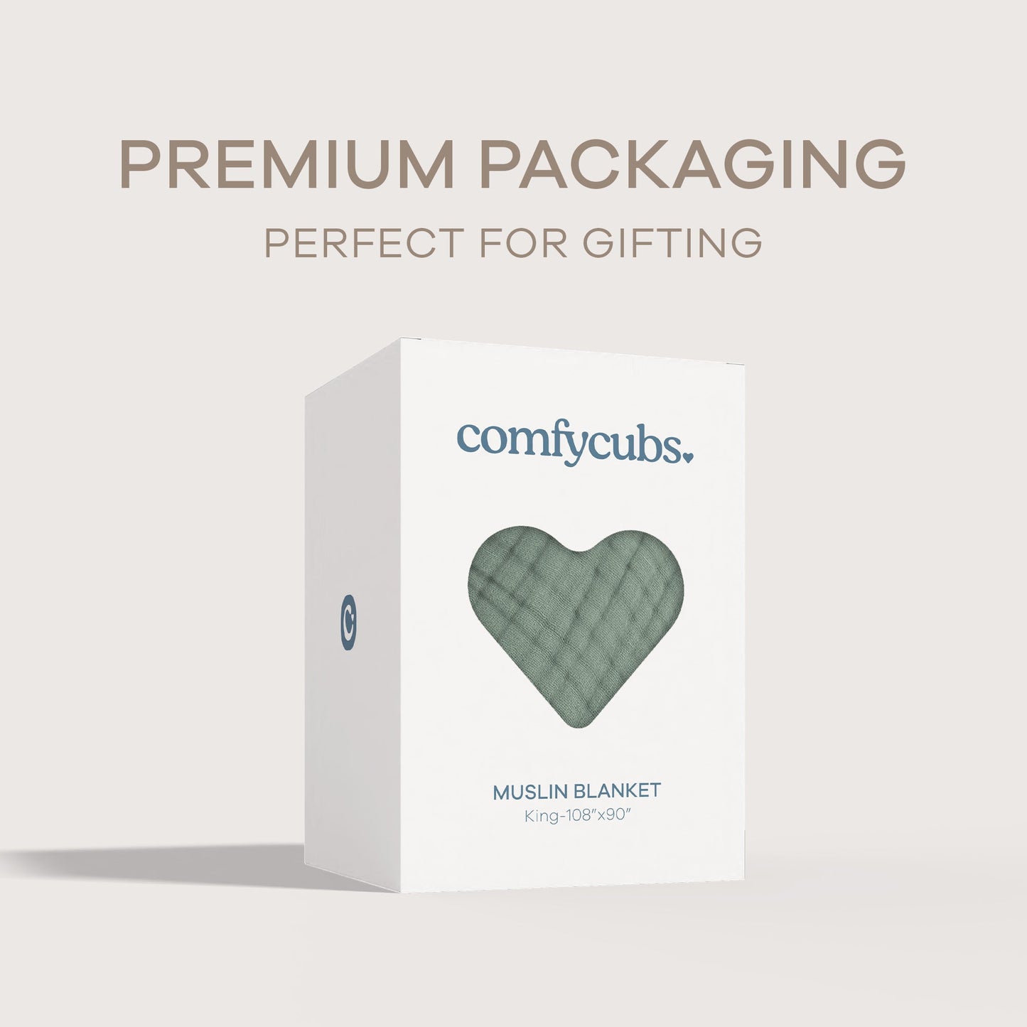 Adult Muslin Blanket by Comfy Cubs in Fern