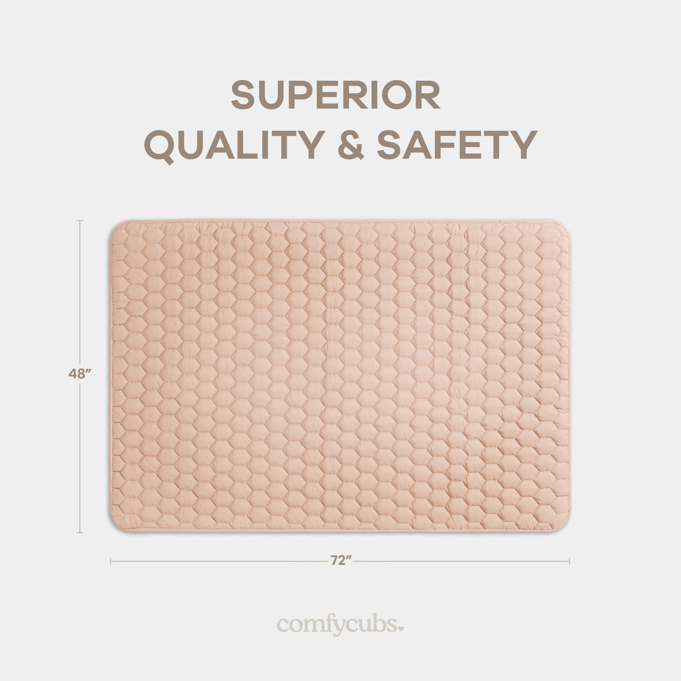 Play Mat with Non-Slip Bottom - Blush