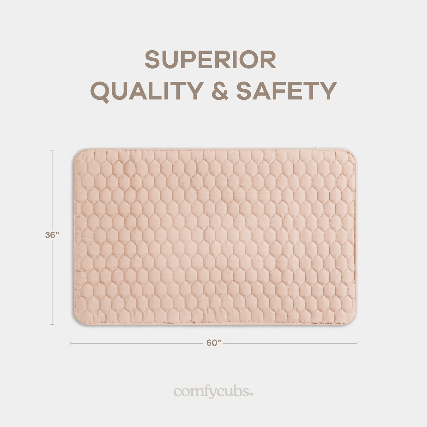 Play Mat with Non-Slip Bottom - Blush