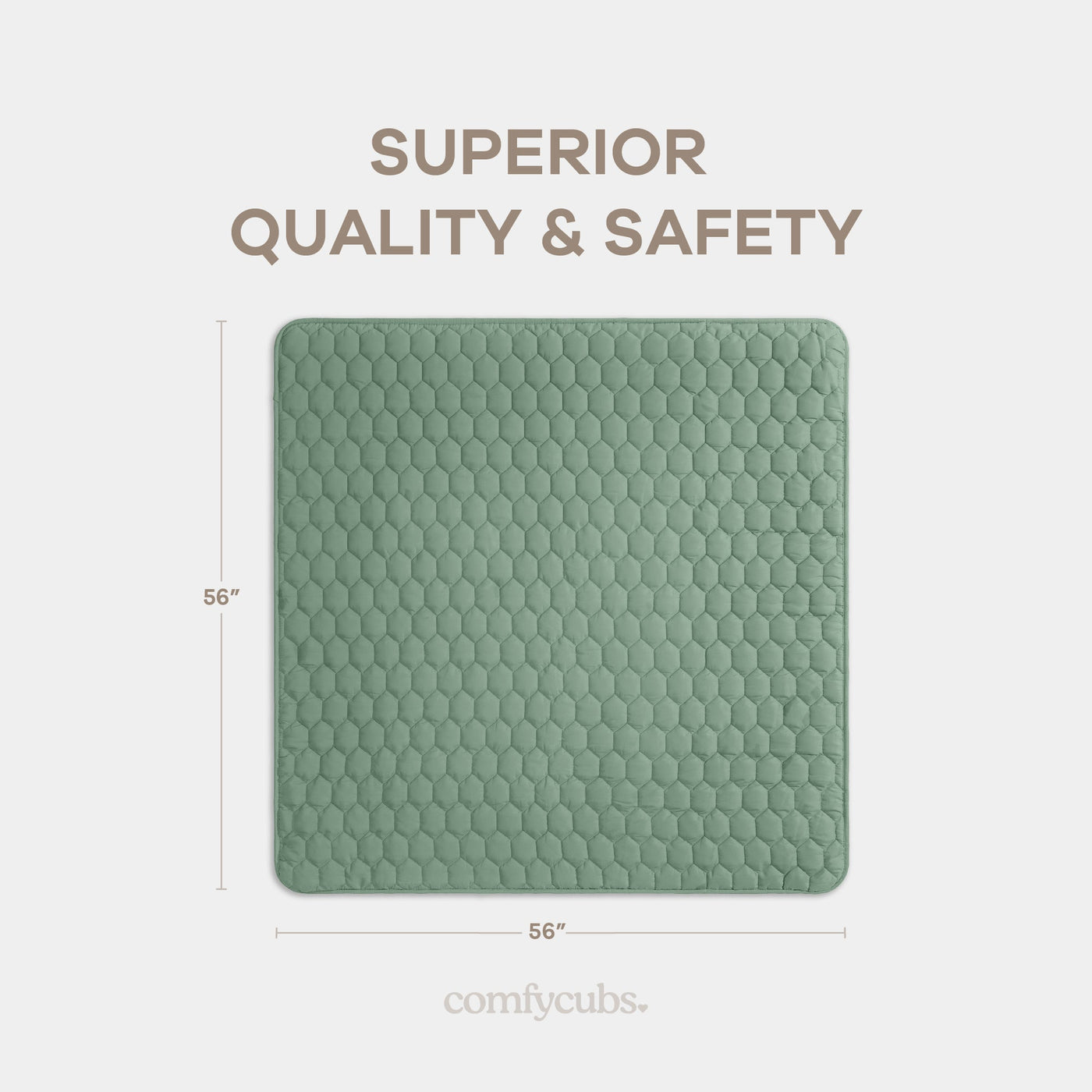 Play Mat with Non-Slip Bottom - Sage