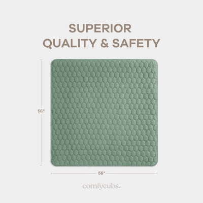 Play Mat with Non-Slip Bottom - Sage