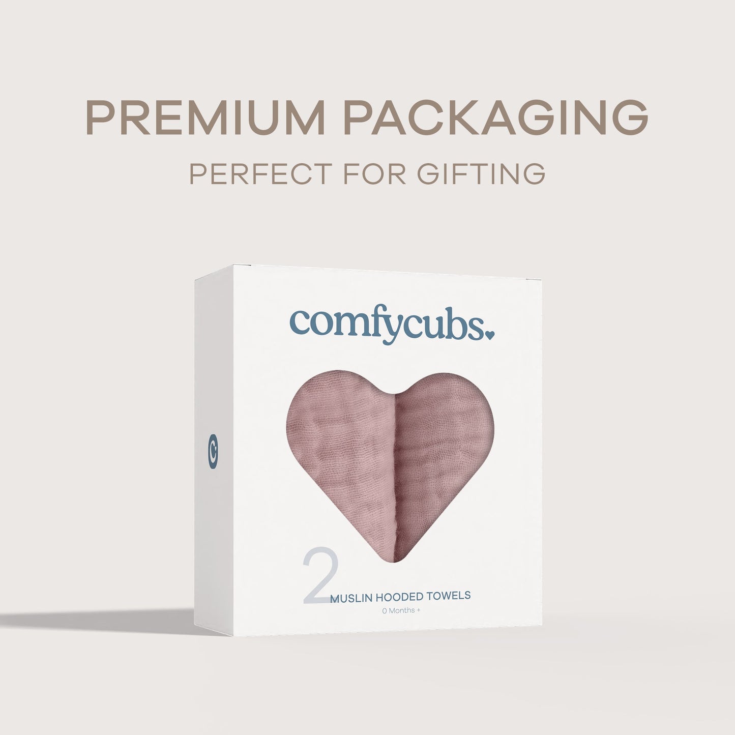 Baby Hooded Towels by Comfy Cubs - Mauve