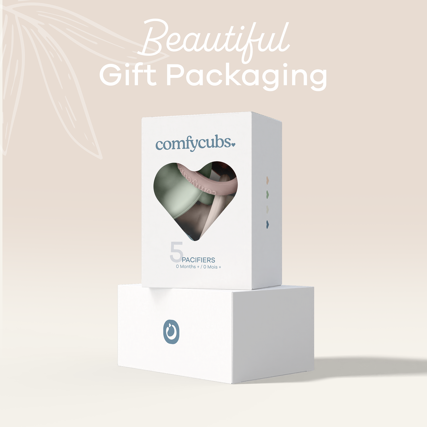 Pacifiers, 5 Pack by Comfy Cubs - Multicolor Neutral