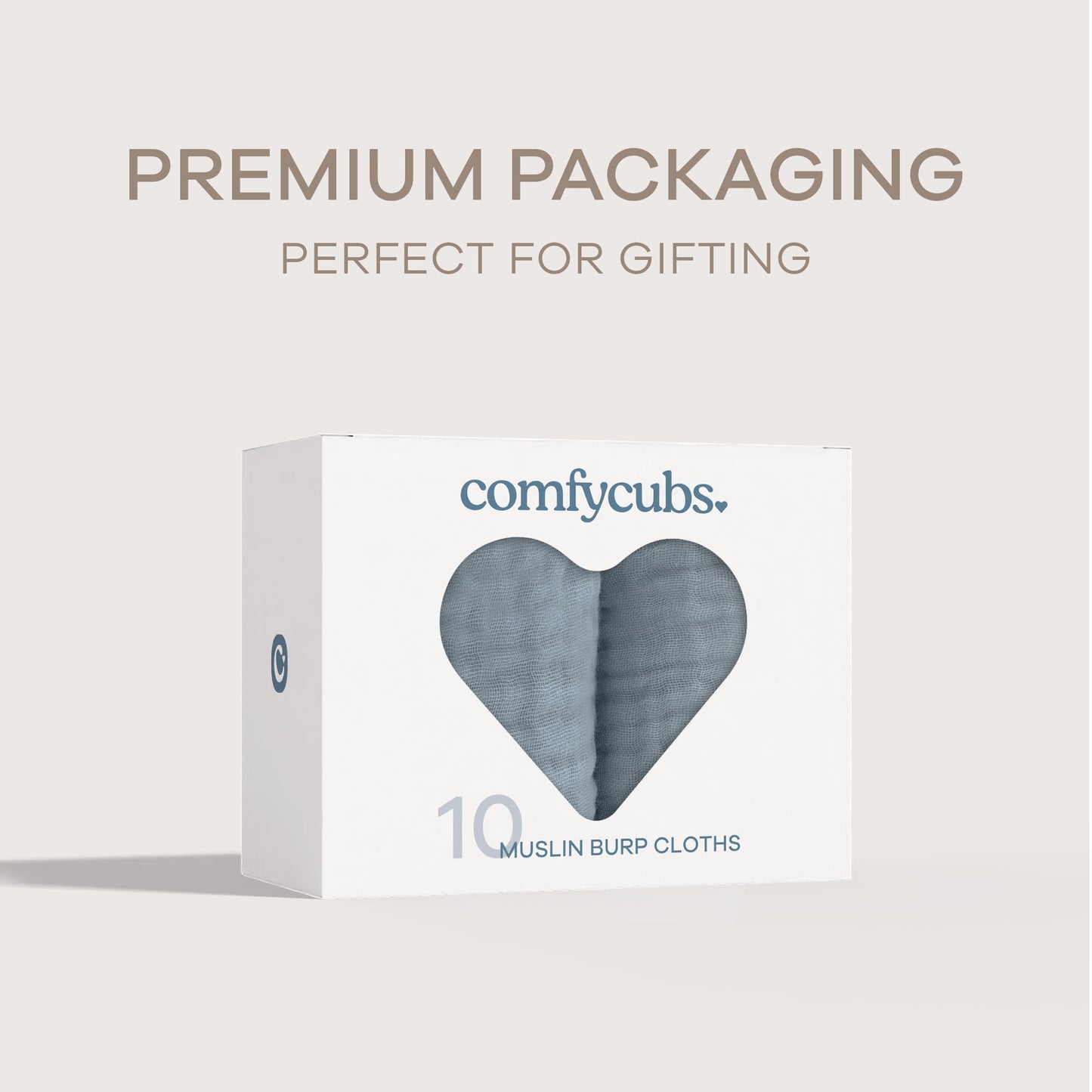 Muslin Burp Cloths by Comfy Cubs - Pacific Blue