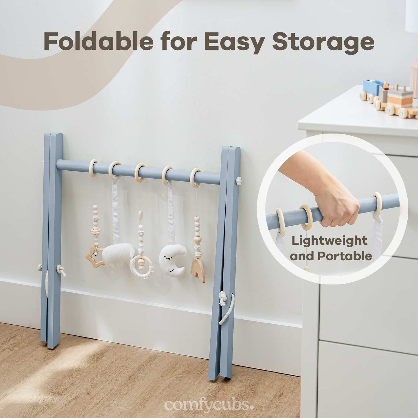 Baby Play Gym by Comfy Cubs in Pacific Blue