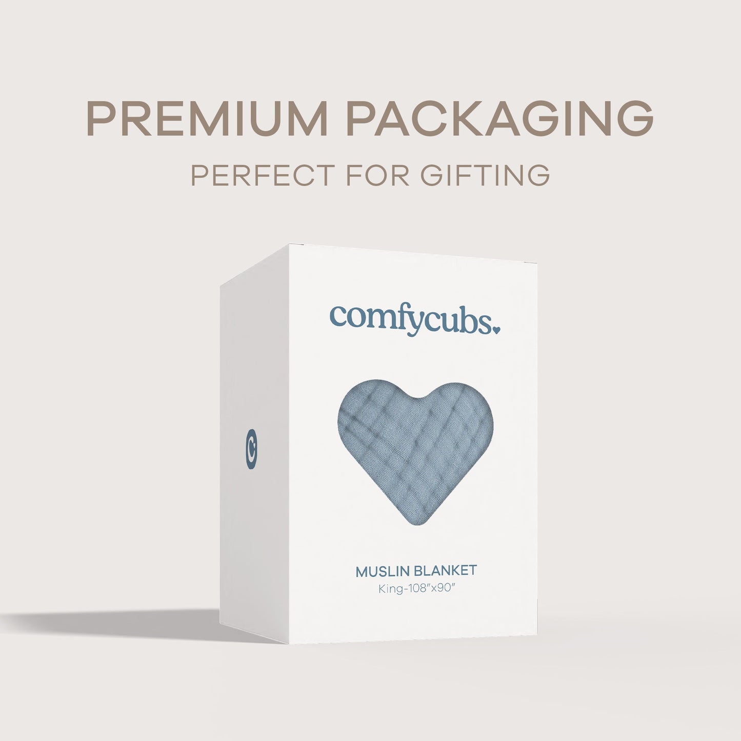 Adult Muslin Blanket by Comfy Cubs in Pacific Blue