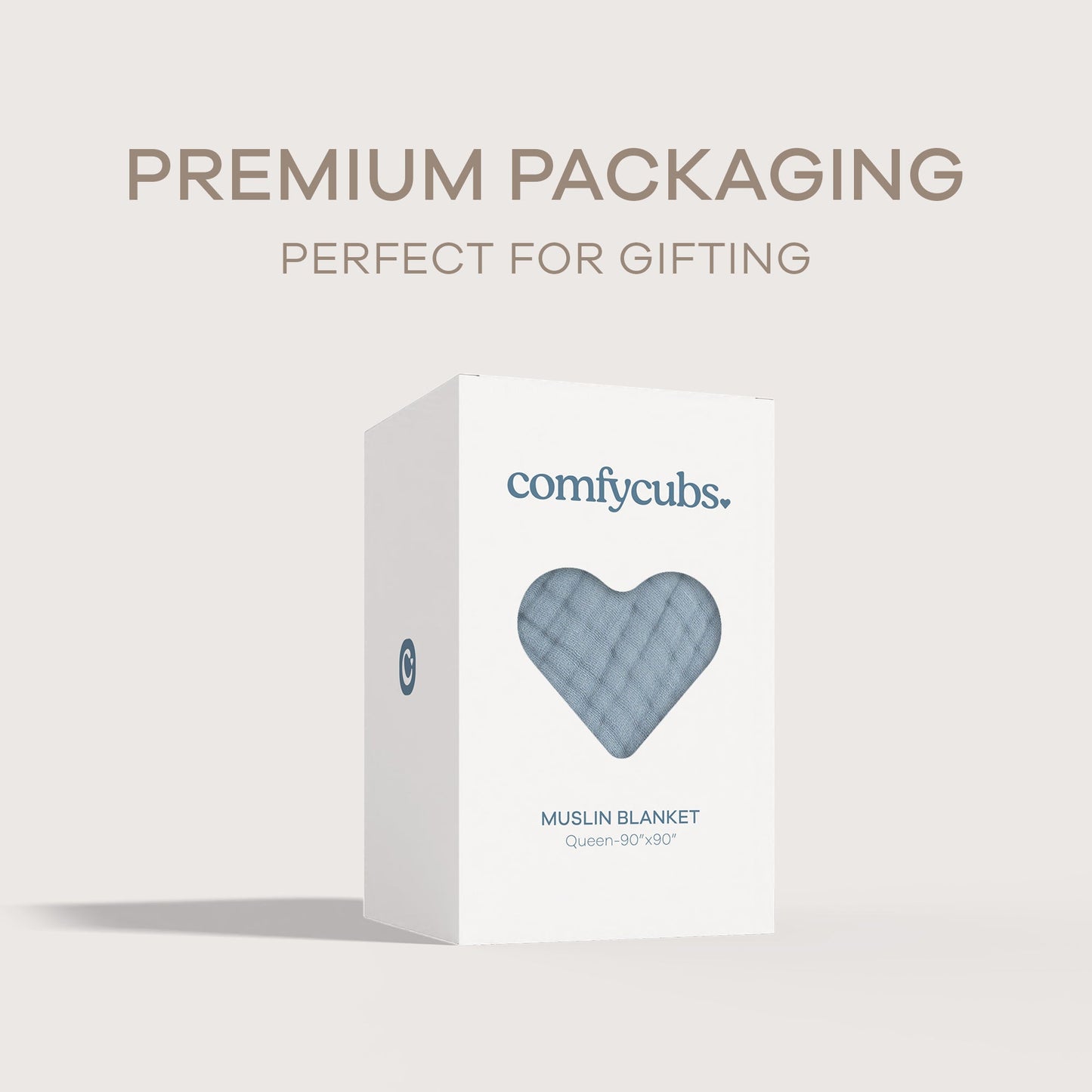 Adult Muslin Blanket by Comfy Cubs in Pacific Blue